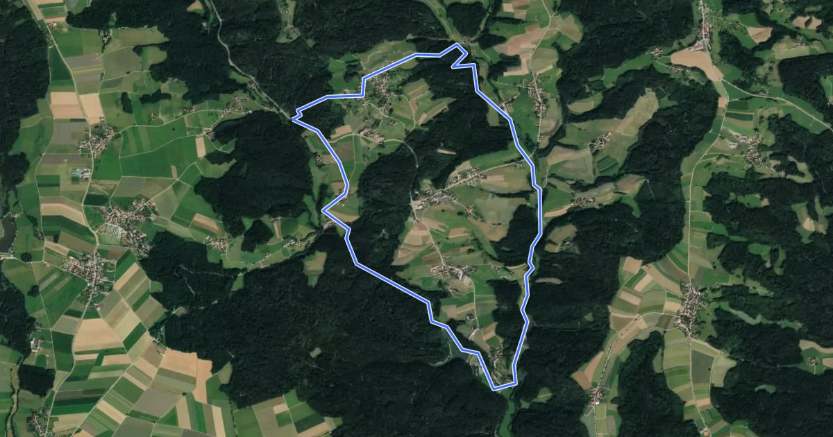 Маршрут Idyllische Straße - Rundweg A на спутниковом снимке