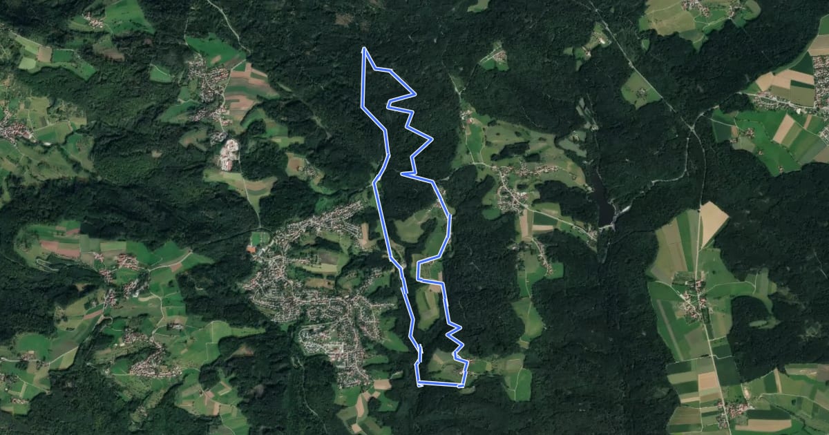 Маршрут Idyllische Straße - Rundweg B на спутниковом снимке