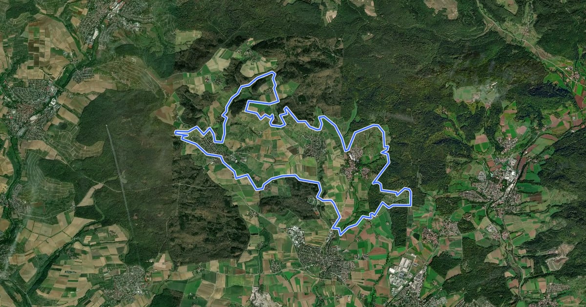 Маршрут Idyllische Straße - Rundweg C на спутниковом снимке