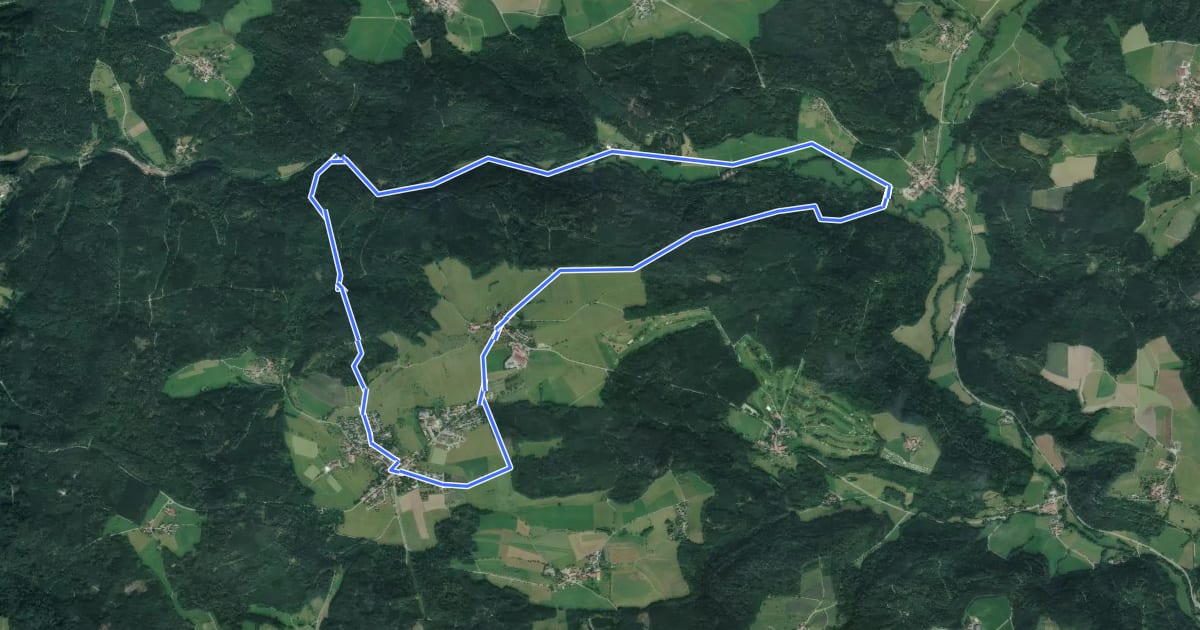 Маршрут Idyllische Straße - Rundweg E на спутниковом снимке