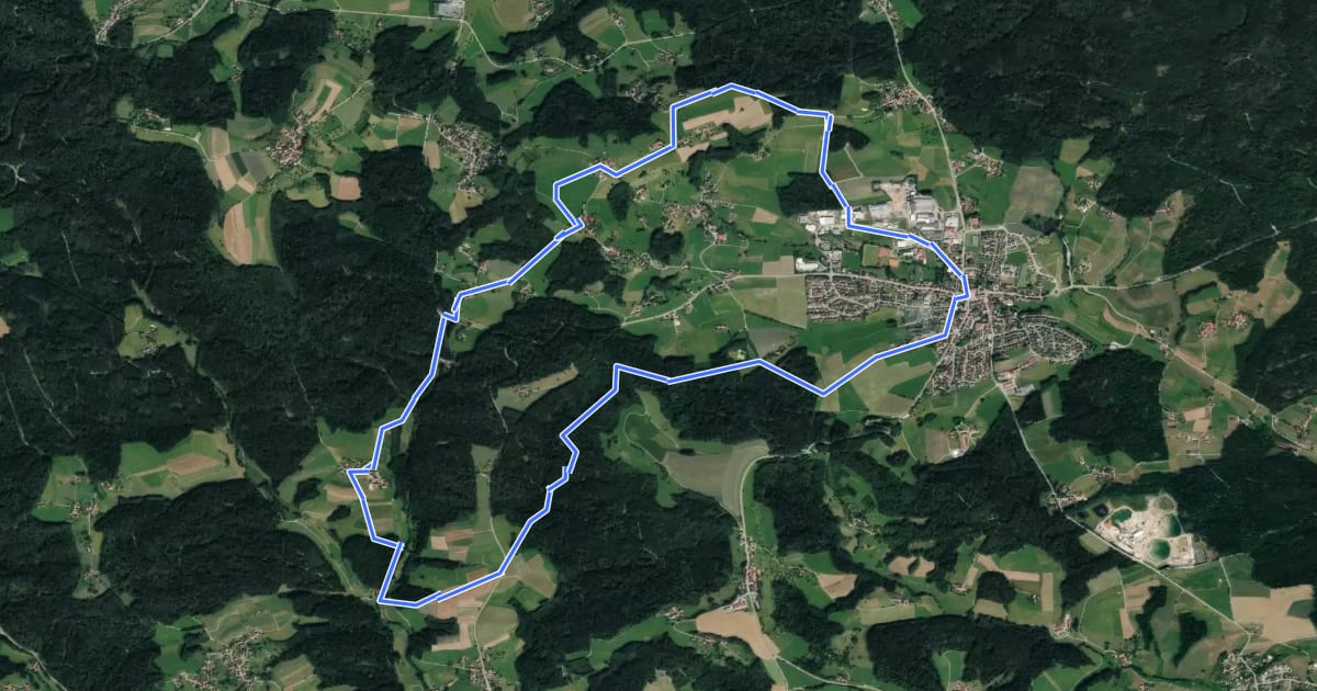 Маршрут Idyllische Straße - Rundweg F на спутниковом снимке