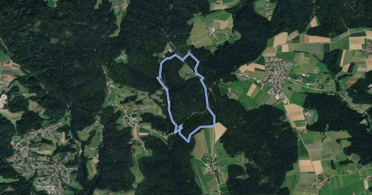 Маршрут Idyllische Straße - Rundweg G на спутниковом снимке