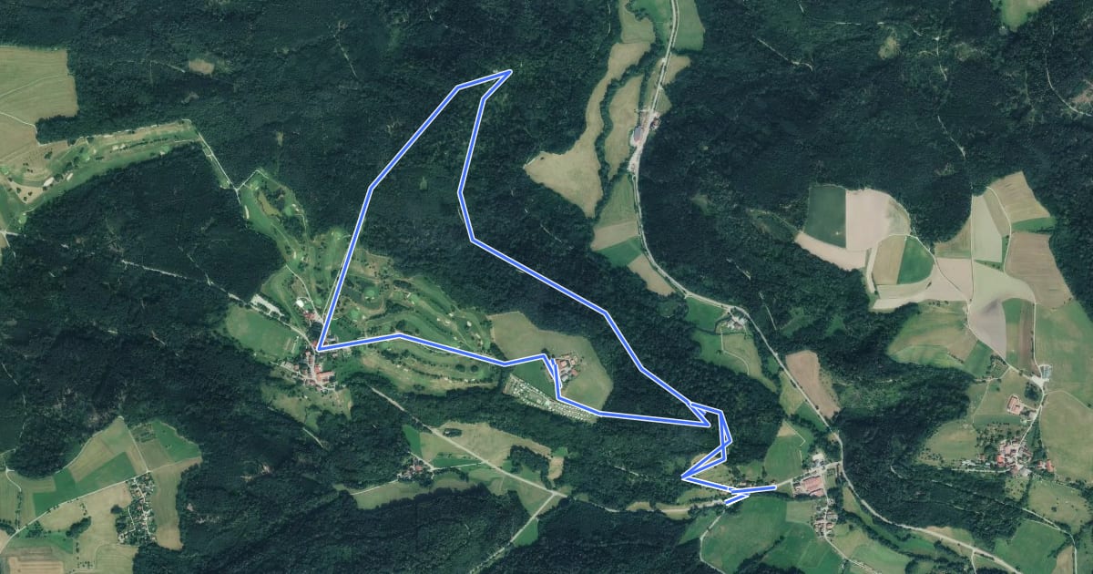 Маршрут Idyllische Straße - Rundweg H на спутниковом снимке