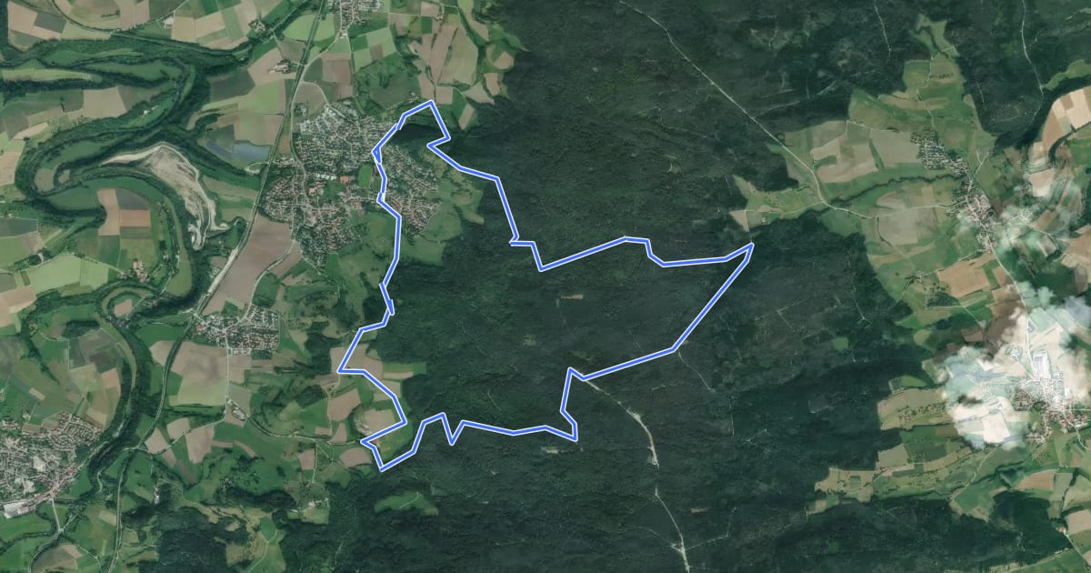 Маршрут Idyllische Straße - Rundweg L на спутниковом снимке