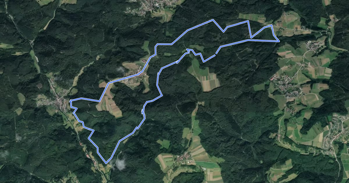 Маршрут Idyllische Straße - Rundweg M на спутниковом снимке