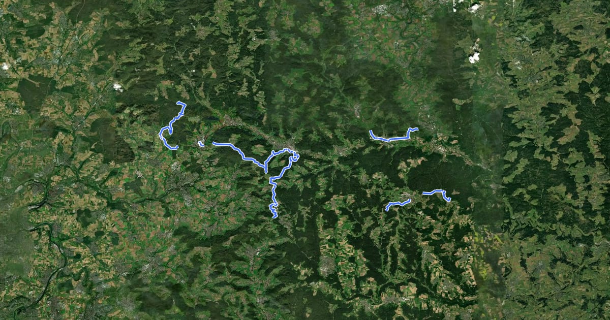 Маршрут Idyllische Straße - Rundweg S на спутниковом снимке