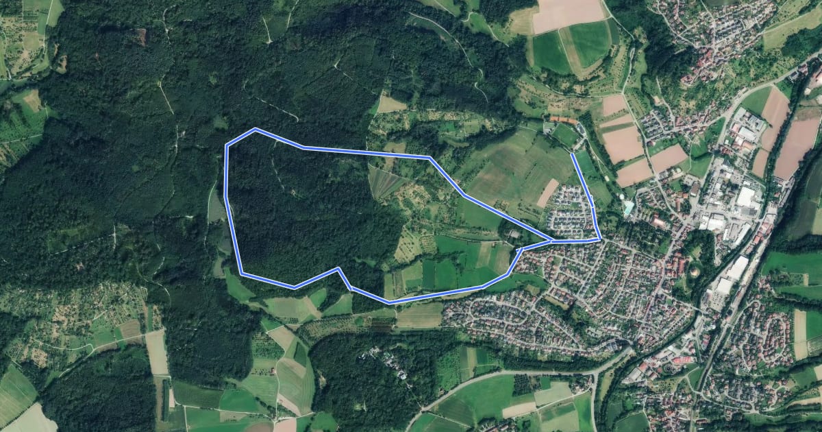 Маршрут Idyllische Straße - Rundweg X на спутниковом снимке