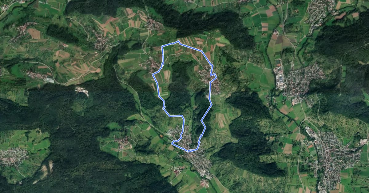 Маршрут Idyllische Straße - Rundweg Z на спутниковом снимке