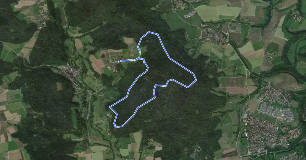 Маршрут Idyllische Straße - Tour V на спутниковом снимке