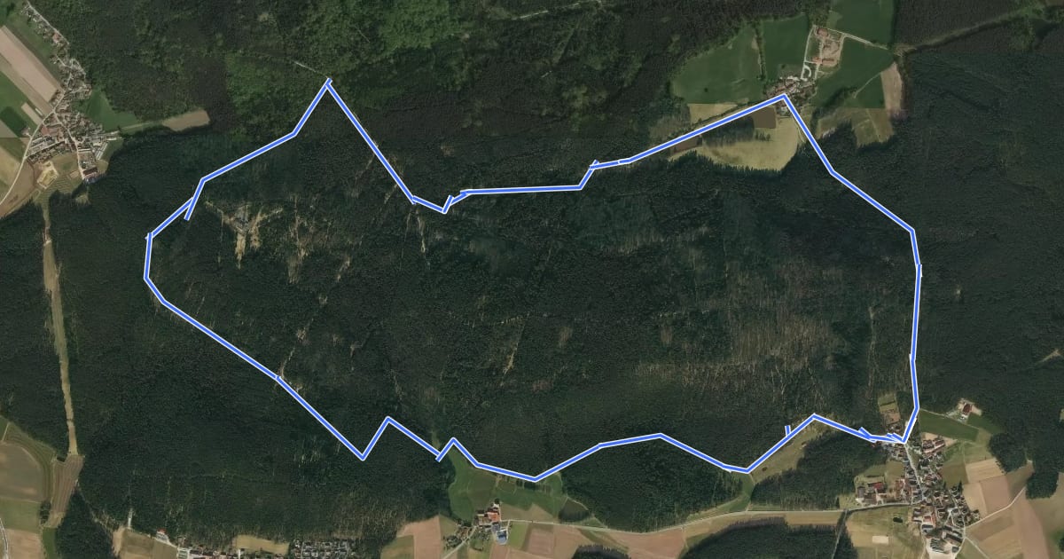 Маршрут IGH-Rundwanderweg на спутниковом снимке