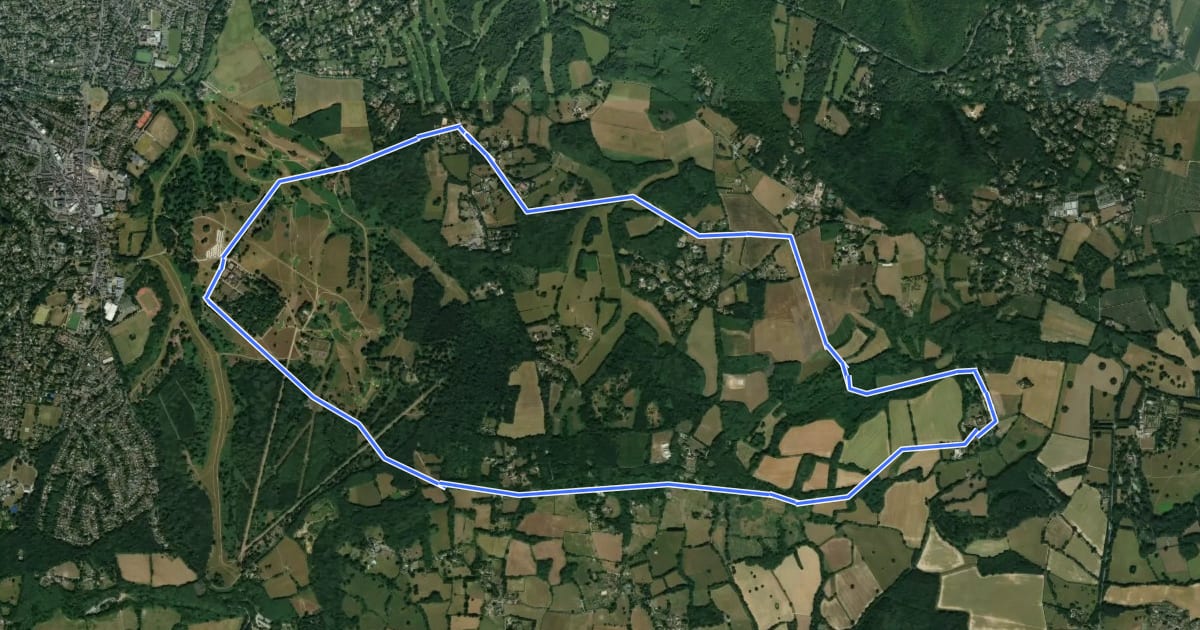 Маршрут Ightham Mote Circular Walk to Knole, Ightham Mote на спутниковом снимке