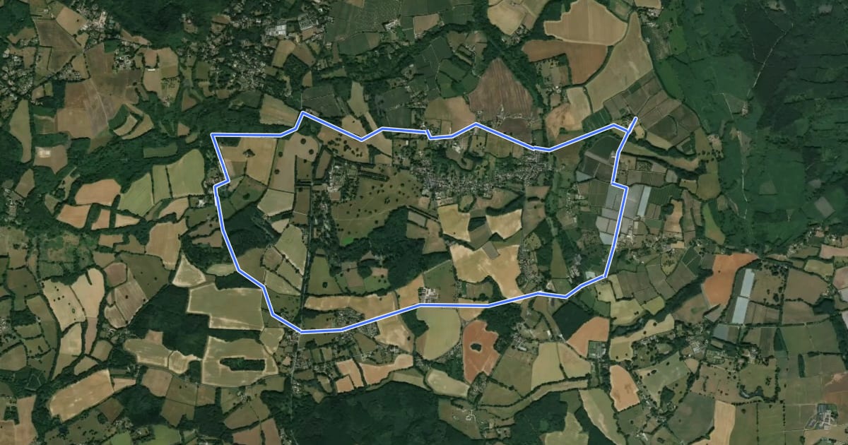 Маршрут Ightham Mote Circular Walk to Old Soar Manor, Ightham Mote на спутниковом снимке