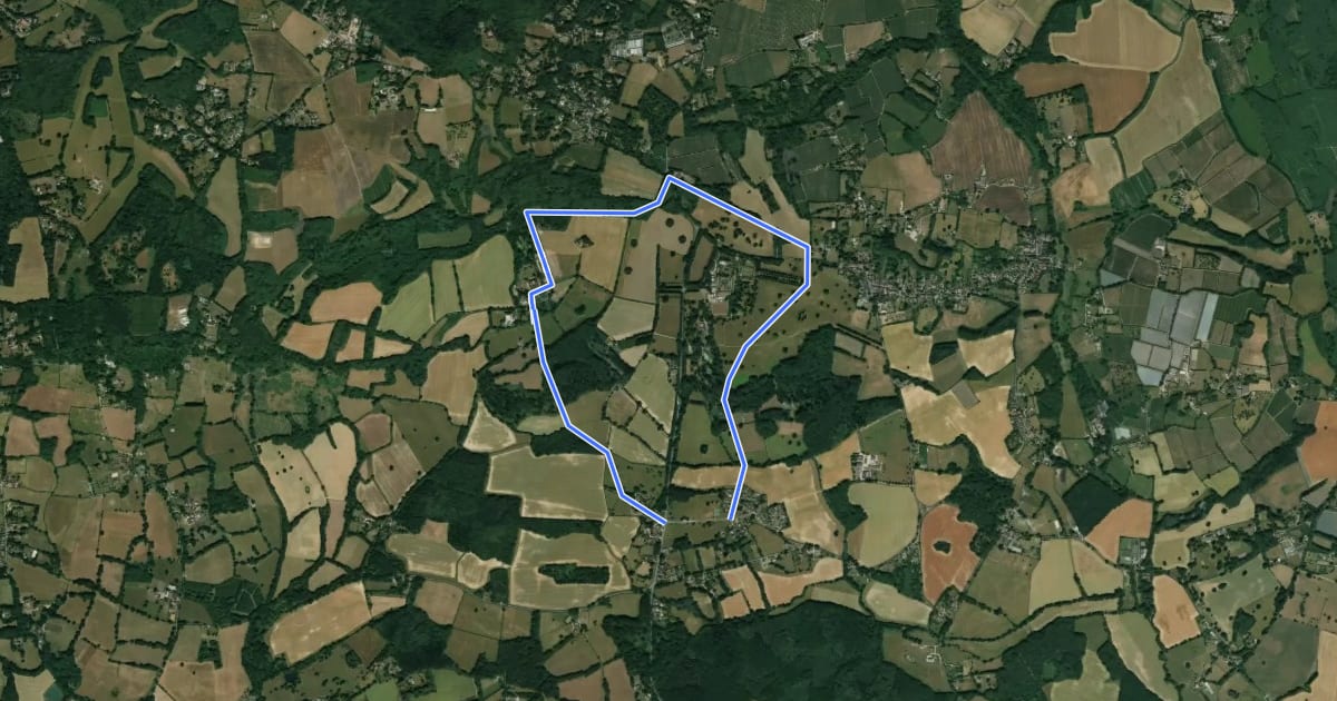 Маршрут Ightham Mote Circular Walk to Shipbourne and Fairlawne, Ightham Mote на спутниковом снимке