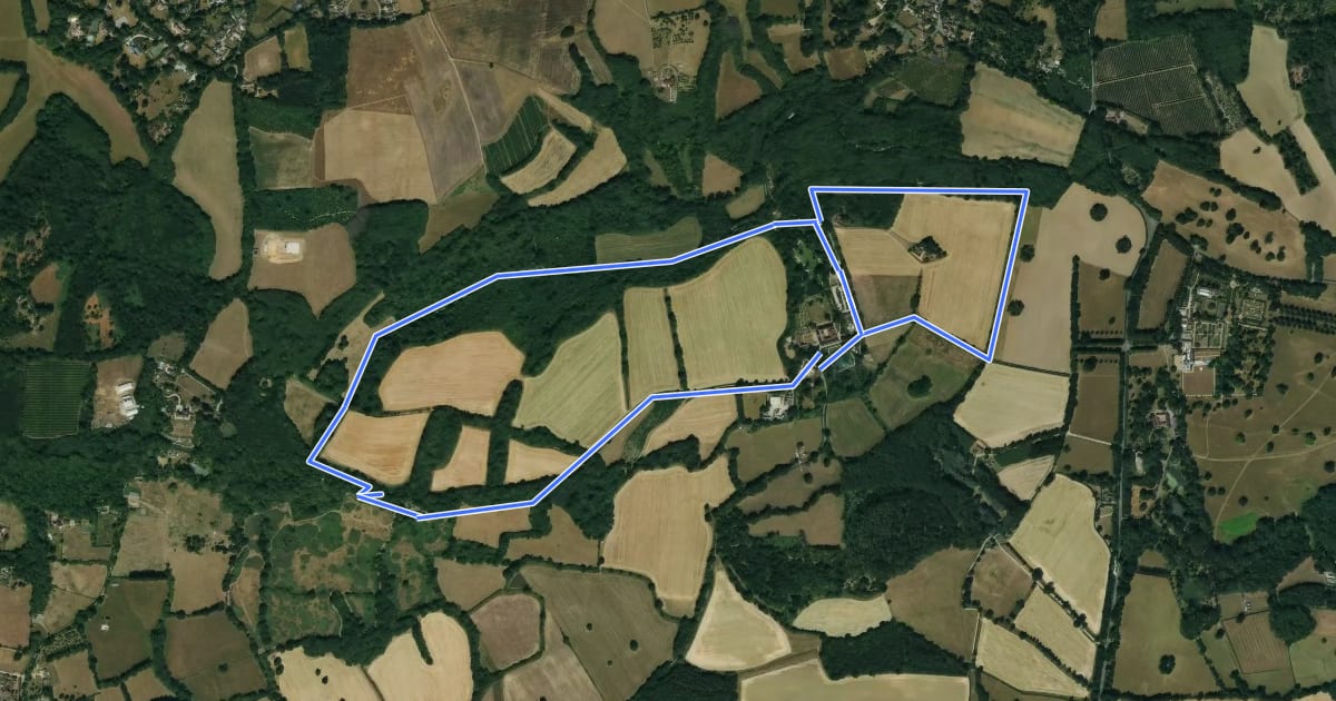 Маршрут Ightham Mote Circular Walk to Wilmot Hill, Ightham Mote на спутниковом снимке