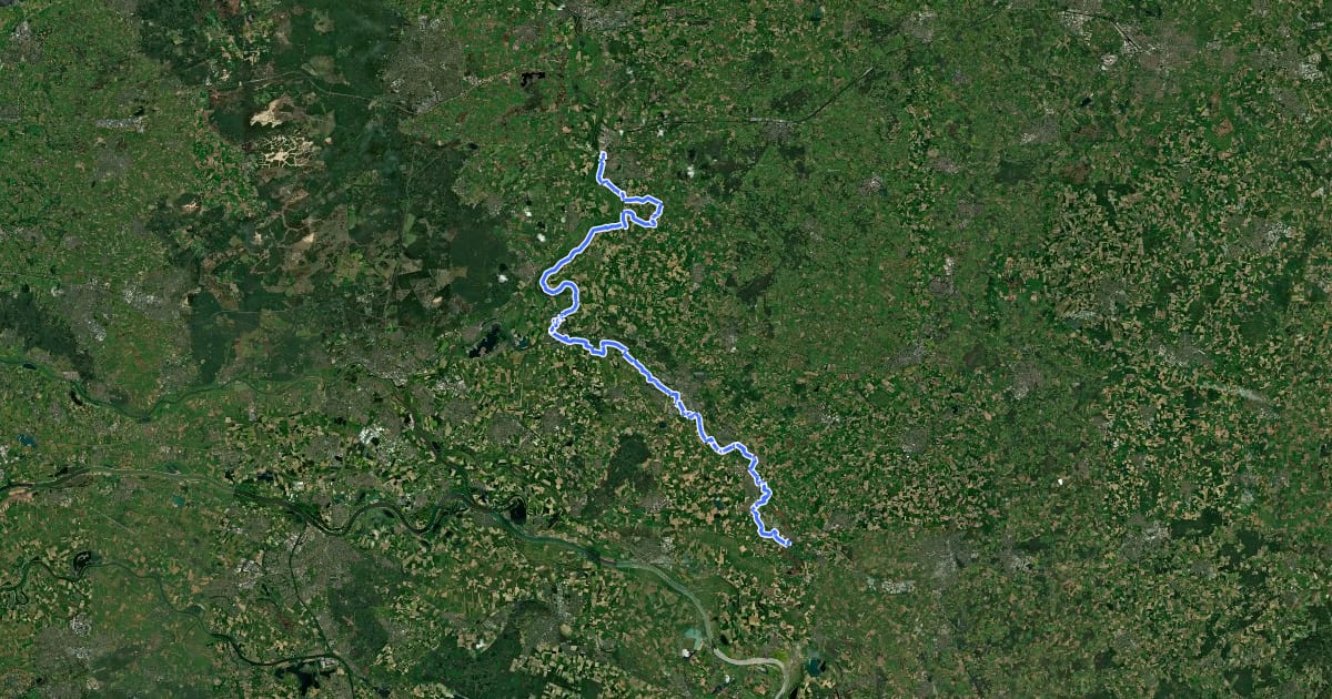 Маршрут IJssel-Route на спутниковом снимке