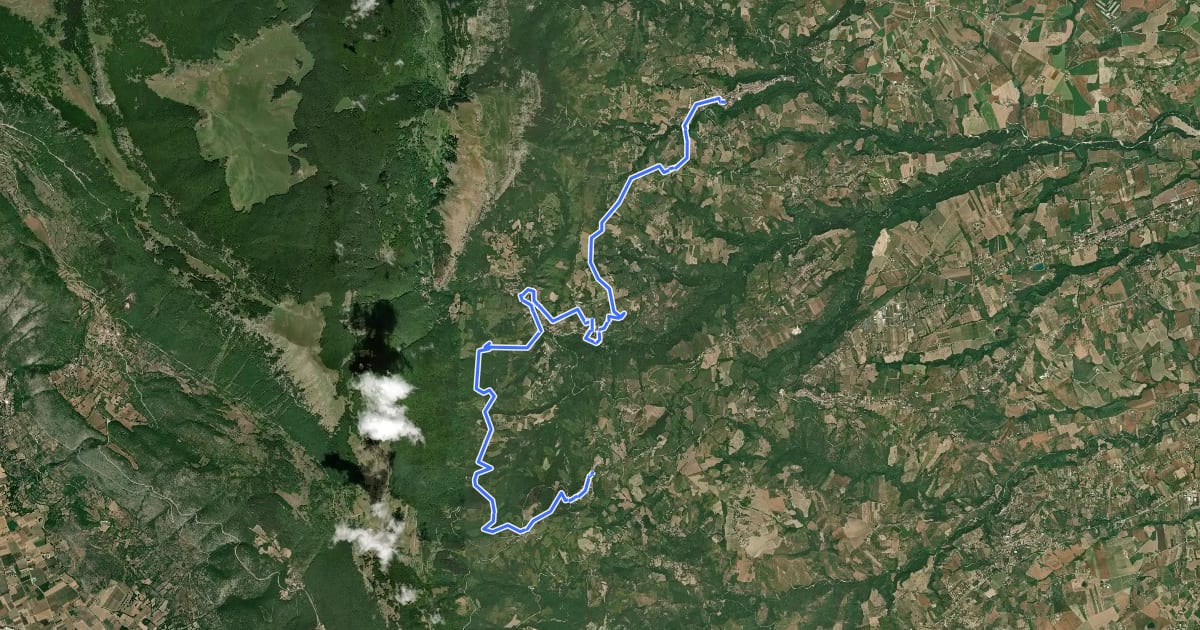 Маршрут Il Cammino d'Abruzzo: Tappa 16 на спутниковом снимке