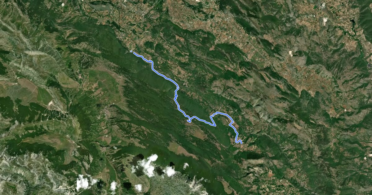 Маршрут Il Cammino d'Abruzzo: Tappa 23 на спутниковом снимке