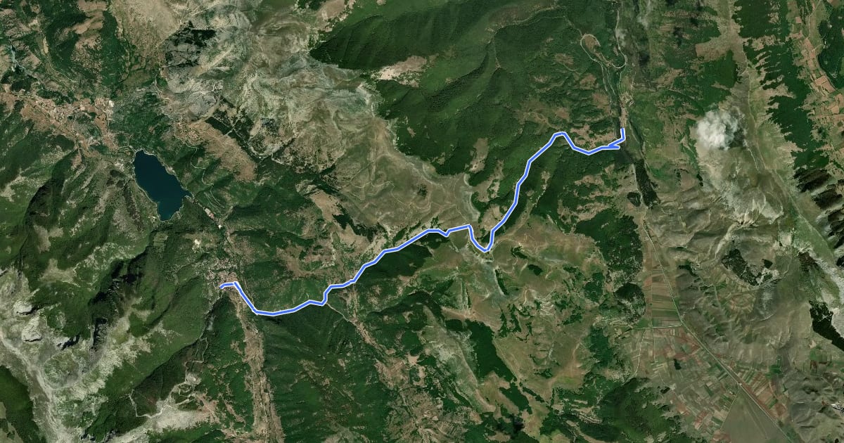 Маршрут Il Cammino d'Abruzzo: Tappa 28A на спутниковом снимке