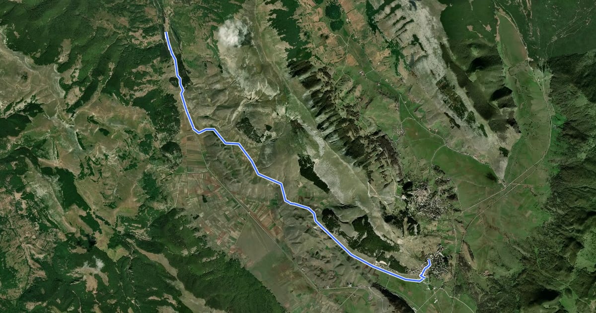 Маршрут Il Cammino d'Abruzzo: Tappa 28B на спутниковом снимке