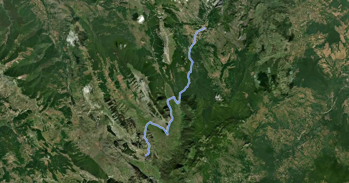 Маршрут Il Cammino d'Abruzzo: Tappa 29 на спутниковом снимке
