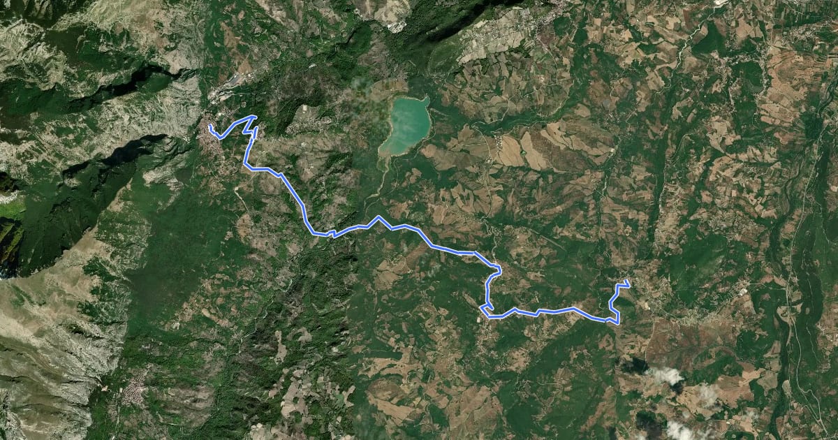Маршрут Il Cammino d'Abruzzo: Tappa 31 на спутниковом снимке