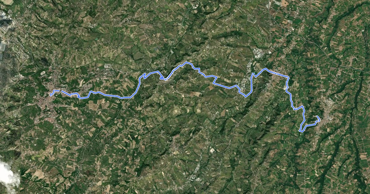 Маршрут Il Cammino d'Abruzzo: Tappa 38 на спутниковом снимке