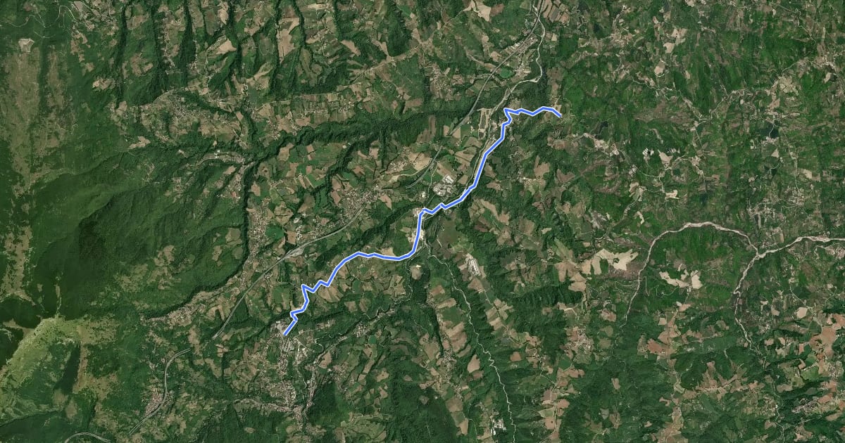 Маршрут Il Cammino d'Abruzzo: Tappa 8B на спутниковом снимке