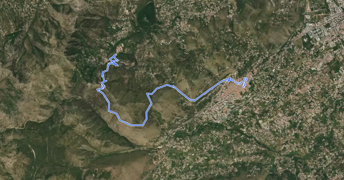 Маршрут Il Cammino dei Mille - Tappa 1 на спутниковом снимке