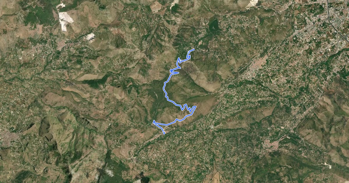 Маршрут Il Cammino dei Mille - Tappa 2 на спутниковом снимке