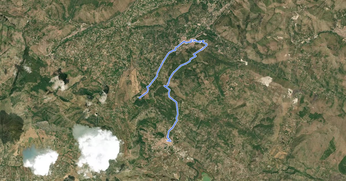 Маршрут Il Cammino dei Mille - Tappa 4 на спутниковом снимке
