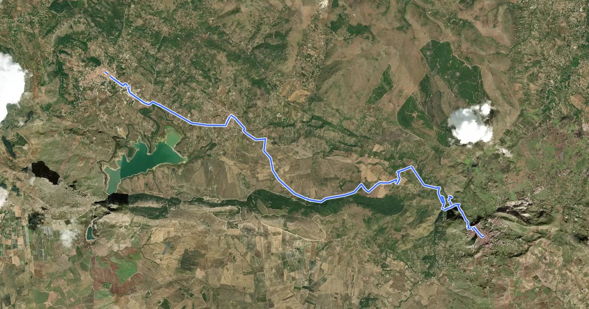 Маршрут Il Cammino dei Mille - Tappa 5/8 на спутниковом снимке
