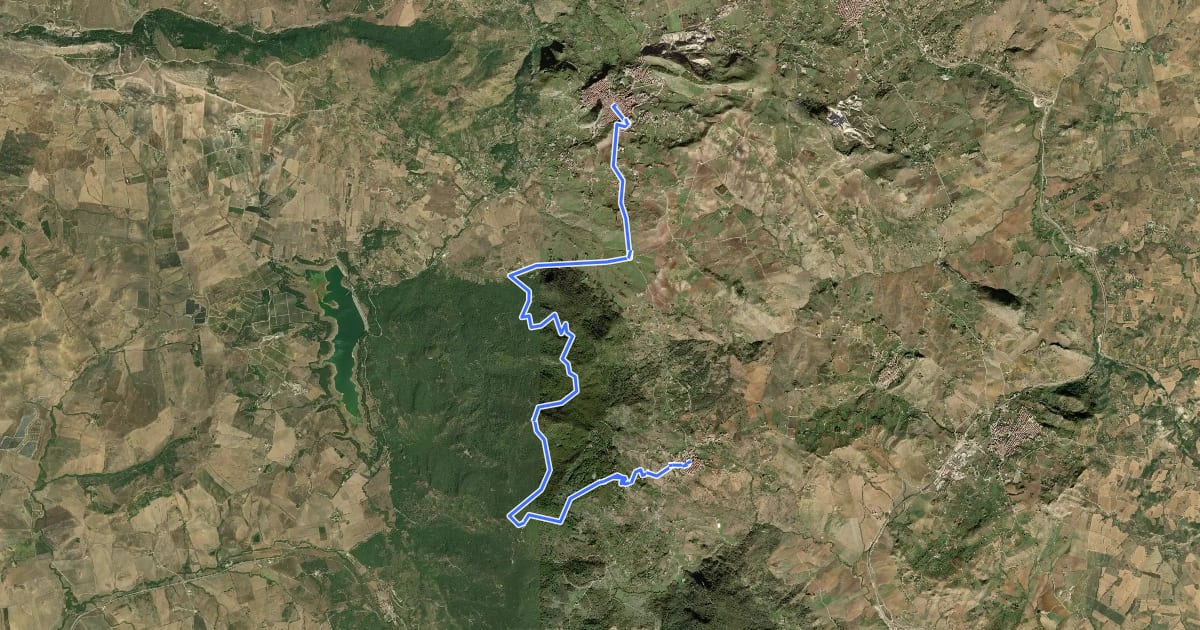 Маршрут Il Cammino dei Mille - Tappa 8 на спутниковом снимке