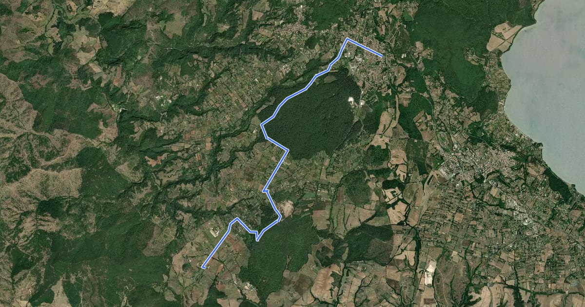 Маршрут Il Cammino dei Vulcani - Tappa 5 на спутниковом снимке