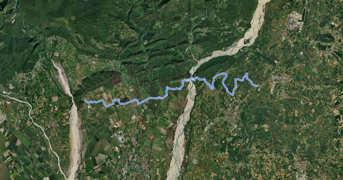 Маршрут Il Cammino di Sant'Antonio - Tappa 02G на спутниковом снимке