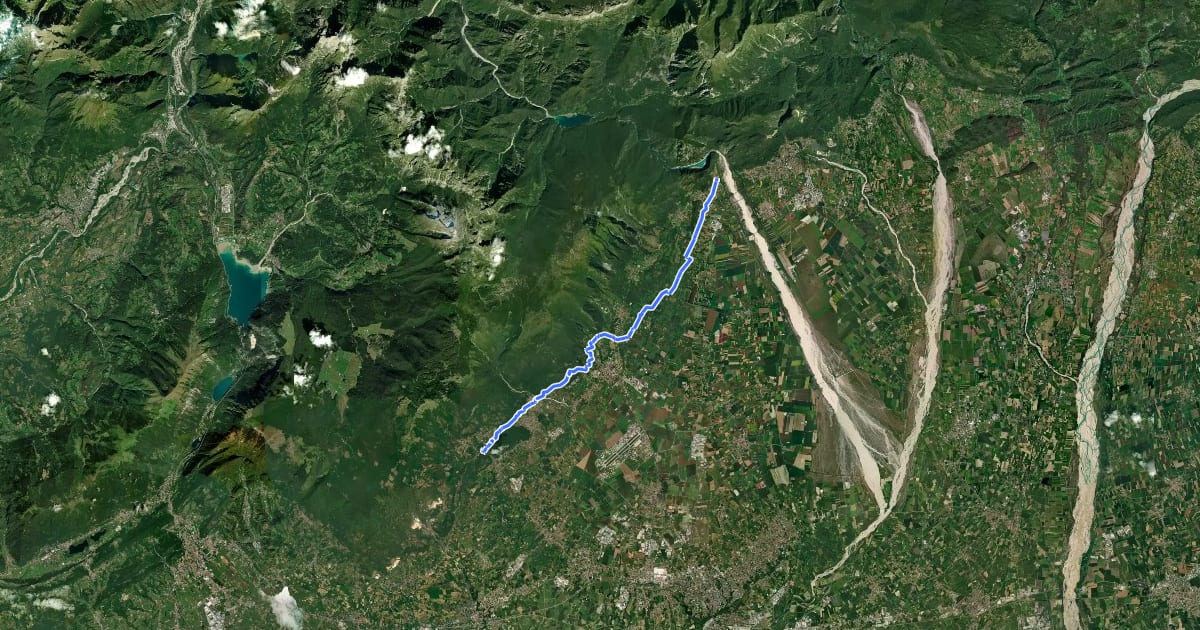 Маршрут Il Cammino di Sant'Antonio - Tappa 04G на спутниковом снимке
