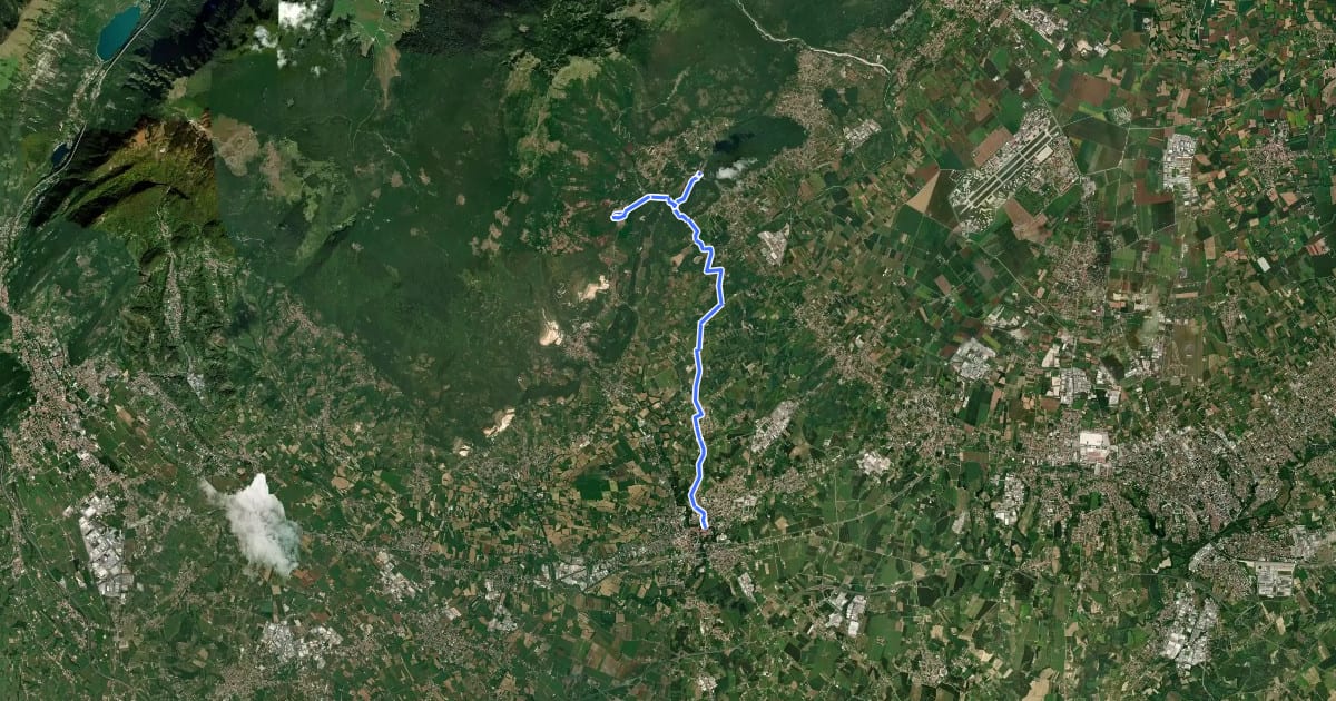 Маршрут Il Cammino di Sant'Antonio - Tappa 05G на спутниковом снимке