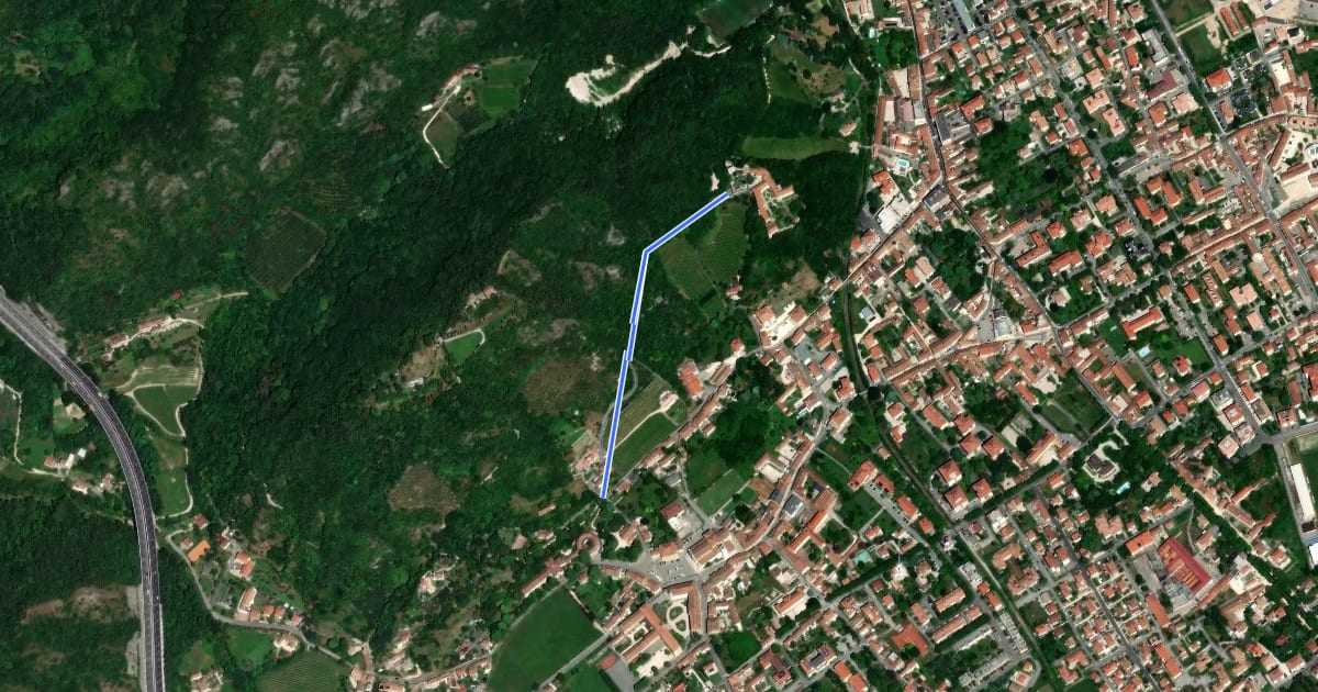 Маршрут Il Cammino di Sant'Antonio - Tappa 06G на спутниковом снимке