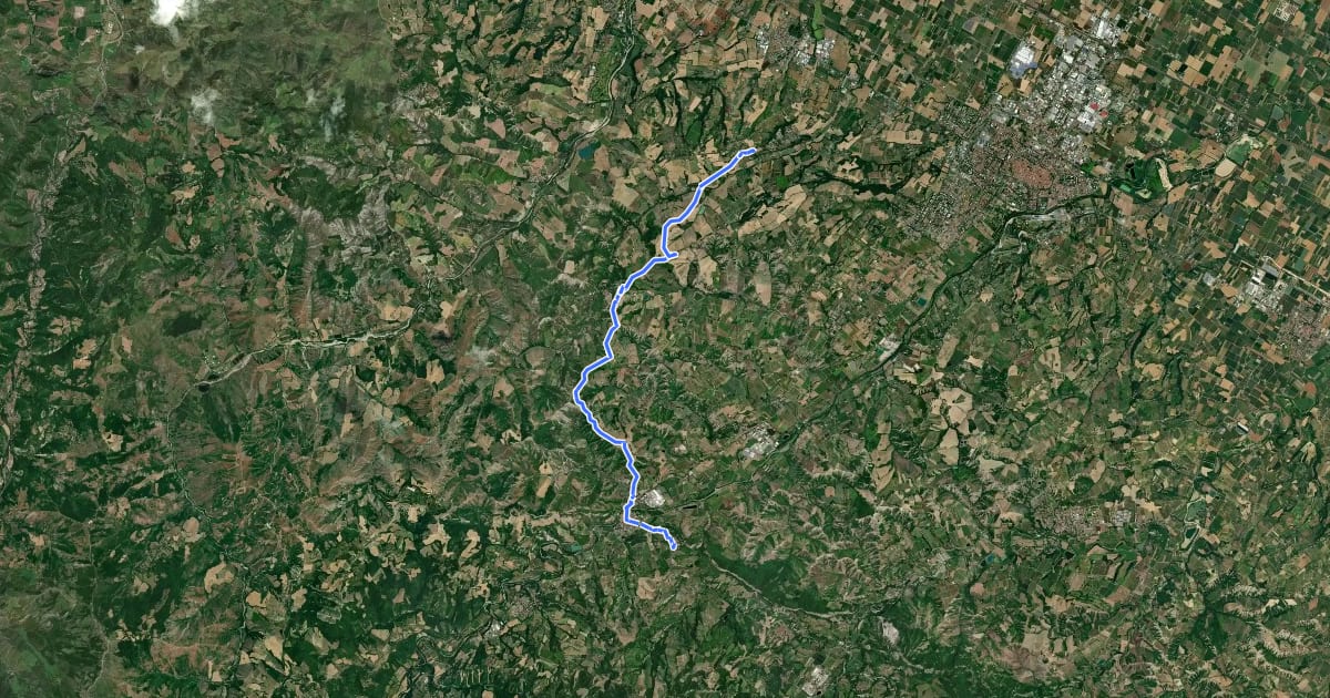 Маршрут Il Cammino di Sant'Antonio: Tappa 11D на спутниковом снимке