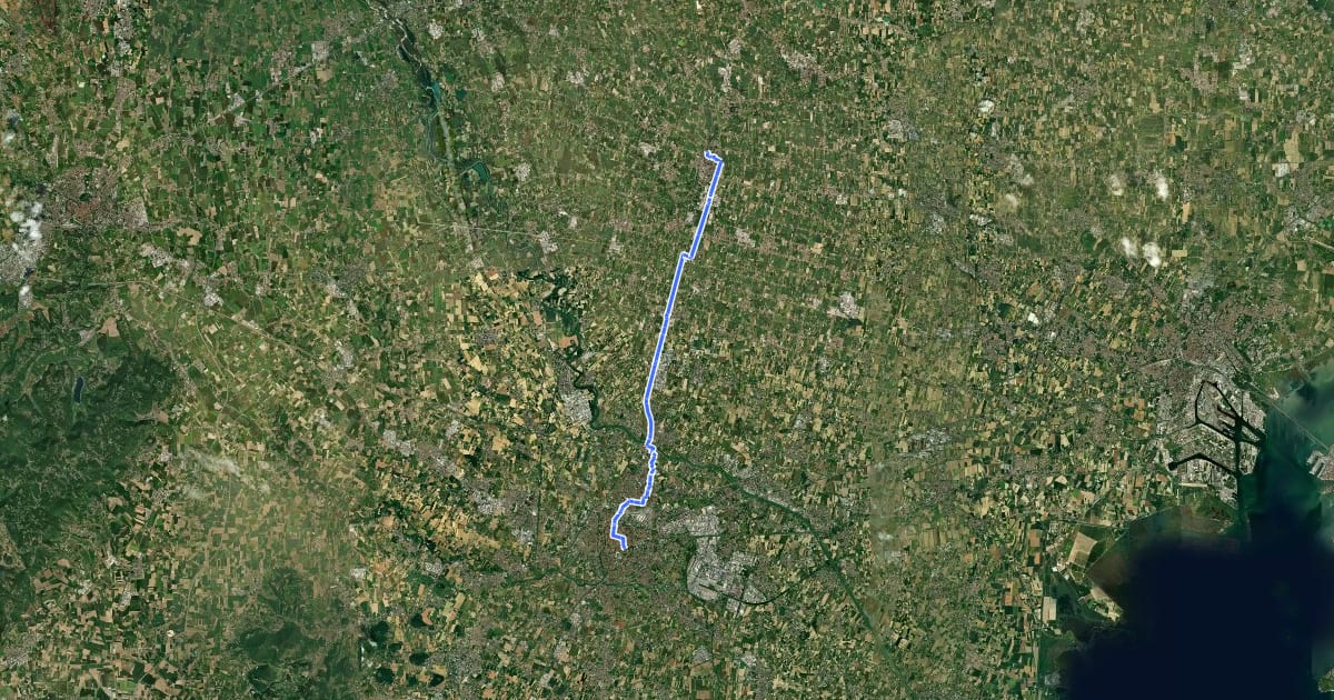 Маршрут Il Cammino di Sant'Antonio - Tappa 11G на спутниковом снимке