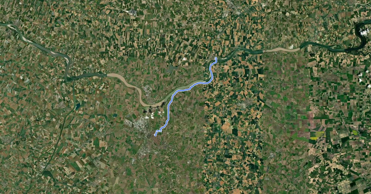 Маршрут Il Cammino di Sant'Antonio: Tappa 5 на спутниковом снимке