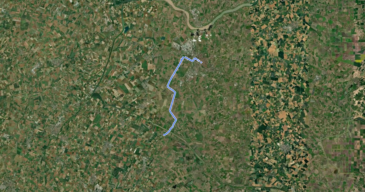 Маршрут Il Cammino di Sant'Antonio: Tappa 6 на спутниковом снимке