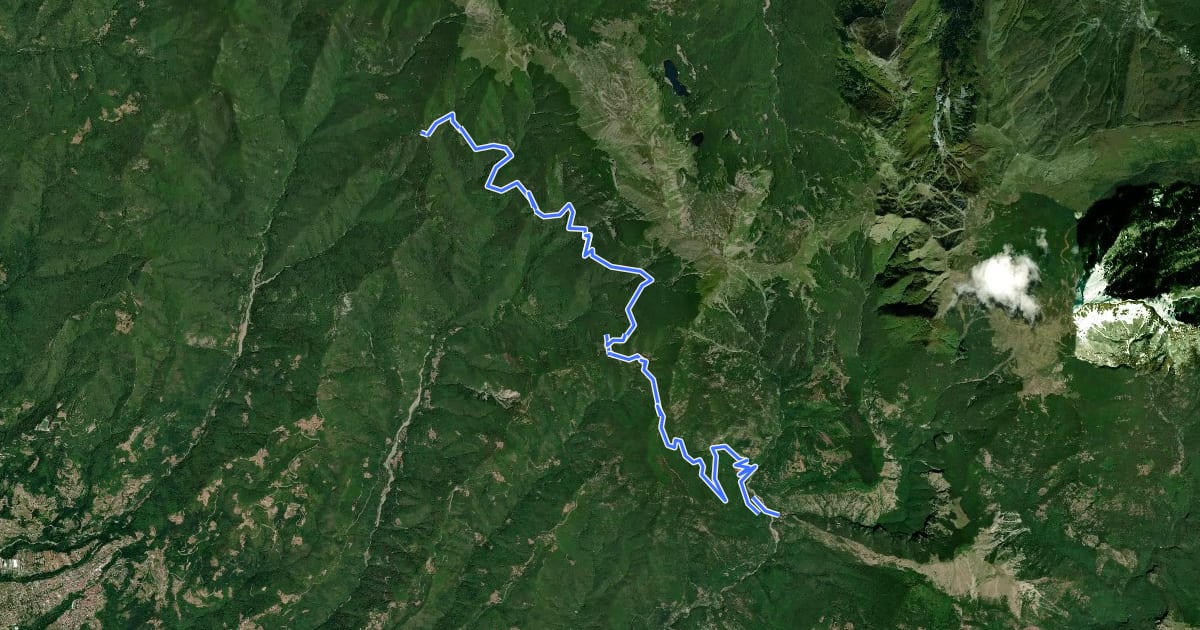 Маршрут Il Cammino di santa Giulia - CSG-T009VA01_V24 Ponte-a-Gaio_Rifugio-Santi на спутниковом снимке