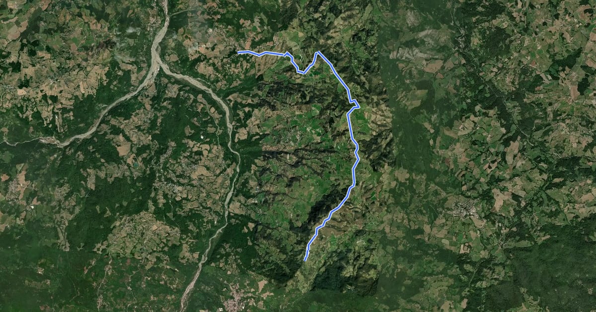 Маршрут Il Cammino di santa Giulia - CSG-T013_V24 Locanda-la-Cialamina_Monchio на спутниковом снимке
