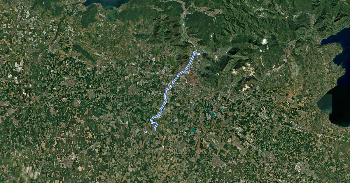 Маршрут Il Cammino di santa Giulia - CSG-T030VA_V24 Capriano-del-Colle_Brescia-Villaggio-Prealpino на спутниковом снимке