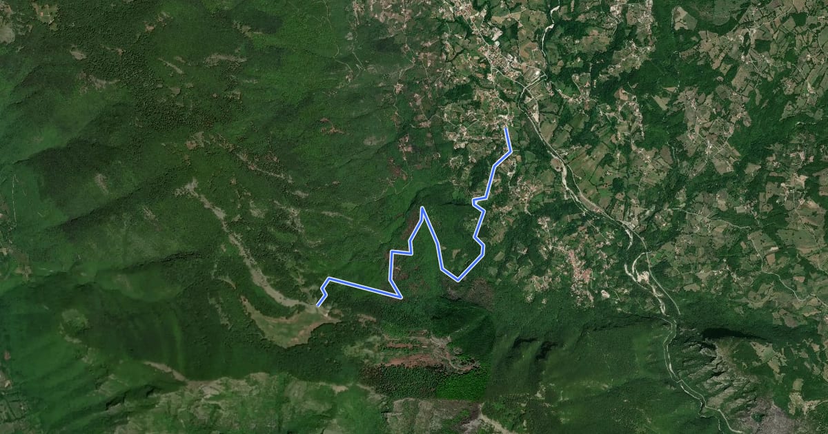Маршрут Il Campo di Monte Monaco на спутниковом снимке