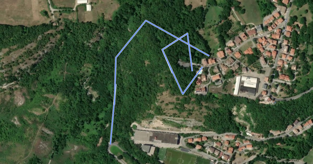 Маршрут Il Castellaccio на спутниковом снимке
