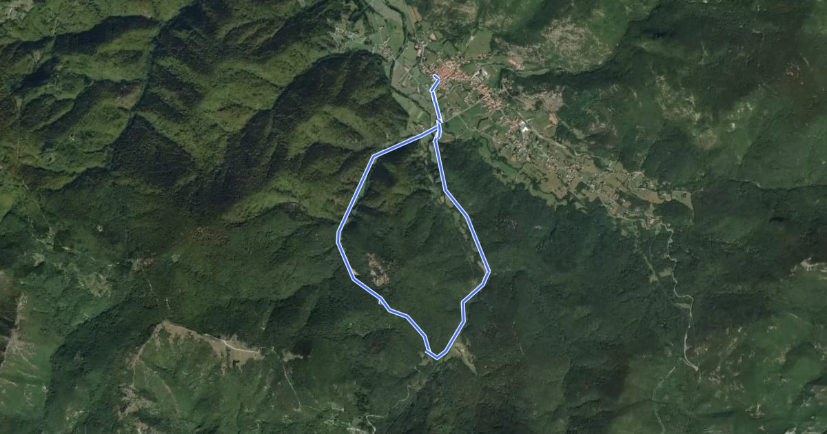 Маршрут Il vallone di Muschieto на спутниковом снимке