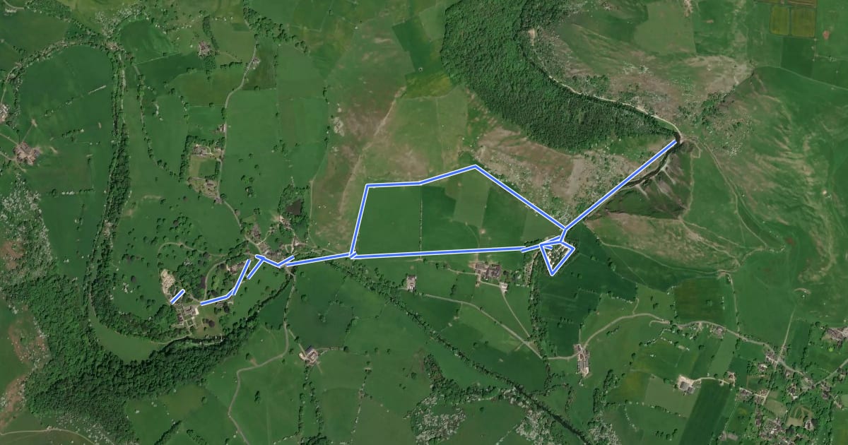 Маршрут Ilam Park to Dovedale Stepping Stones Trail, Ilam Park на спутниковом снимке