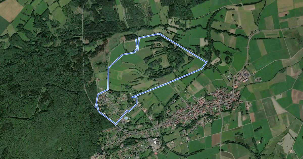 Маршрут Ilbeshausen-Hochwaldhausen R.3 на спутниковом снимке