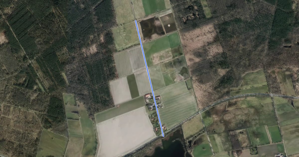 Маршрут Ilkerbruch Waldrand (00) - Siedlung Ilkerbruch K114 (00) на спутниковом снимке